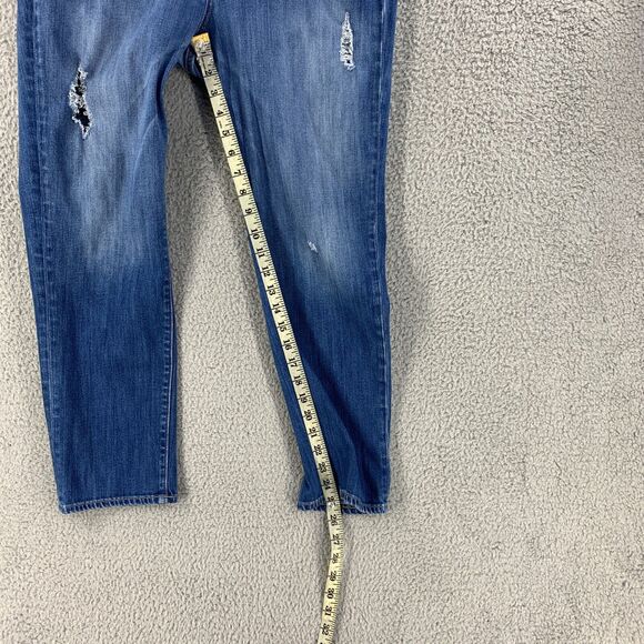 Paige Womens Jeans Jimmy Jimmy Crop Distressed Straight Pants Denim Sz 29 x25 - Picture 2 of 12